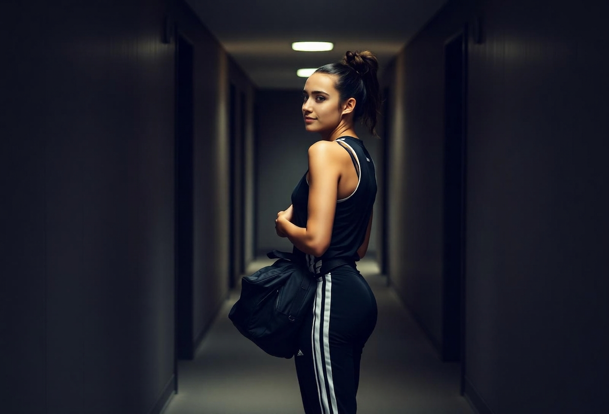 Atleta em preparação silenciosa