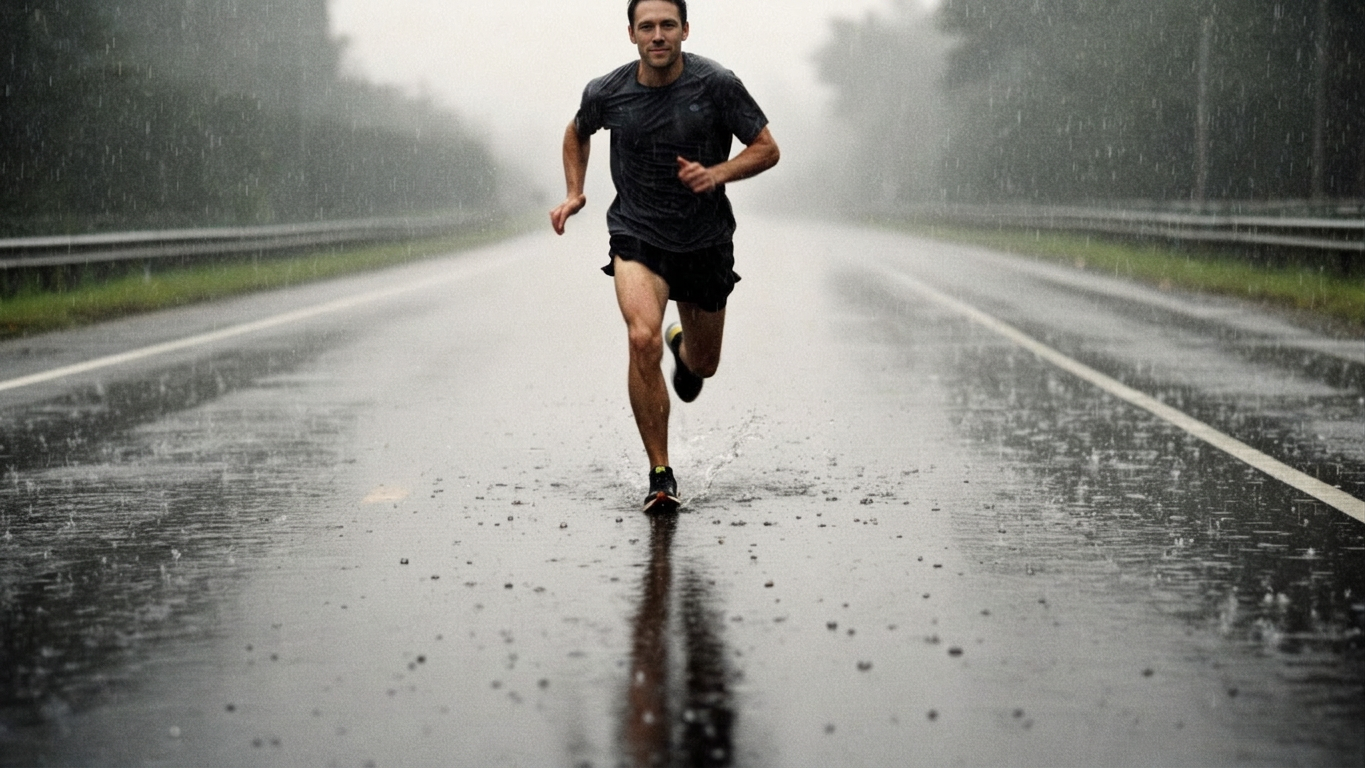 Treino sob a chuva